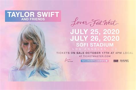 The opening acts for the concert will change throughout her six nights at SoFi. Check the lineup below to make sure you know who's performing before Taylor on which days. Thursday, August 3: HAIM ...